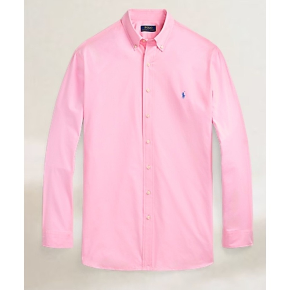 Polo Ralph Lauren Cotton Classic Pink Long Sleeve Blue Pony Men's Size 4XLT NWT